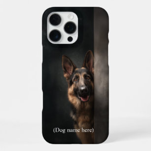 Personalisiertes Deutscher-Schaferhund-Porträt iPhone 16 Pro Max Hülle