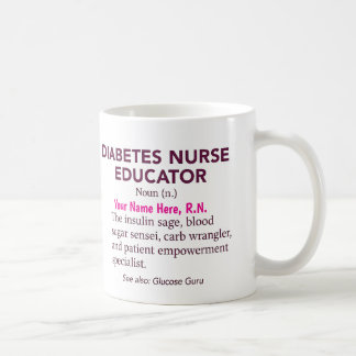 Personalisiertes Diabetes-Pflegepädagogin-Geschenk Kaffeetasse