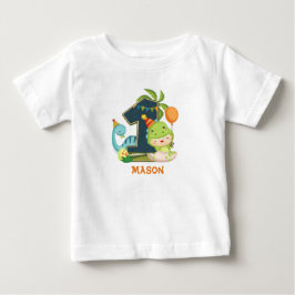 Personalisiertes Dino 1. Geburtstags-Hemd Baby T-shirt