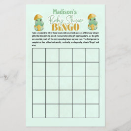 Personalisiertes Dino Bingo Baby Showspiel