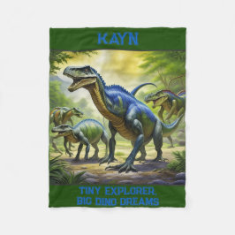 Personalisiertes Dino-Dschungelabenteuer Blanket Fleecedecke