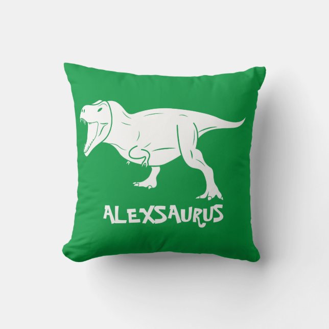 Personalisiertes Dinosaurierkissen, Kindergeschenk Kissen (Vorderseite)