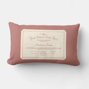 Personalisiertes Diplom Traditionelles Soft Red Lendenkissen