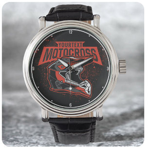 Personalisiertes Dirt Bike Motocross Racing Helm Armbanduhr