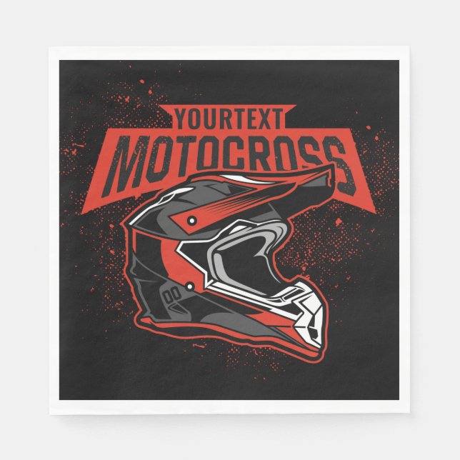 Personalisiertes Dirt Bike Motocross Racing Helm Serviette (Vorderseite)