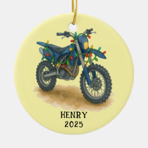 Personalisiertes Dirt Bike Weihnachten Motorrad Ju Keramik Ornament