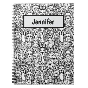 Personalisiertes Dog Head Muster Notizblock