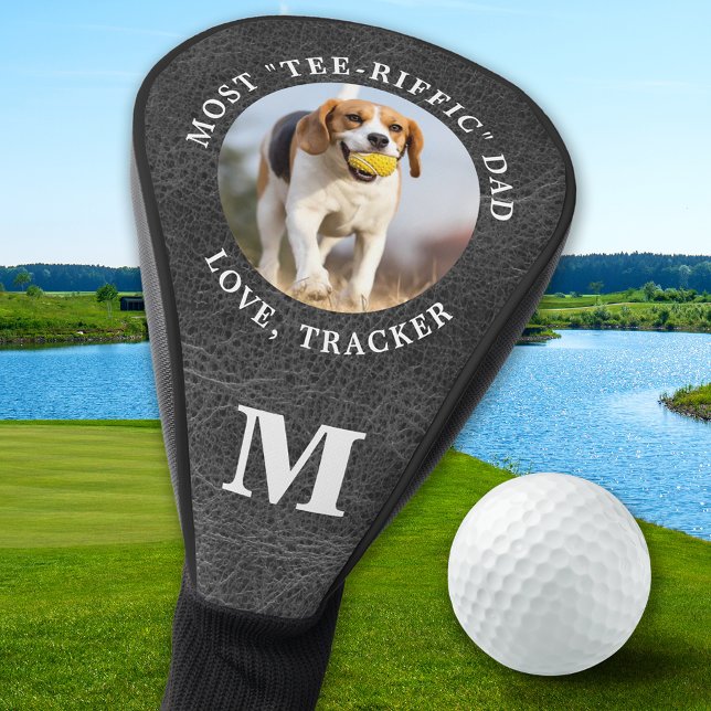 Personalisiertes DOG VATER Foto Leder Monogramm Golf Headcover (Von Creator hochgeladen)