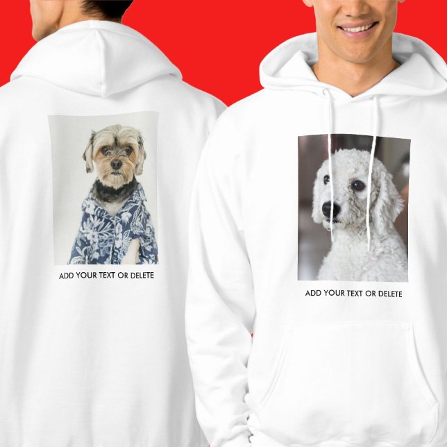 Personalisiertes doppelseitiges Foto-Text  Hoodie (Von Creator hochgeladen)