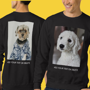 Personalisiertes doppelseitiges Foto-Text Sweatshirt