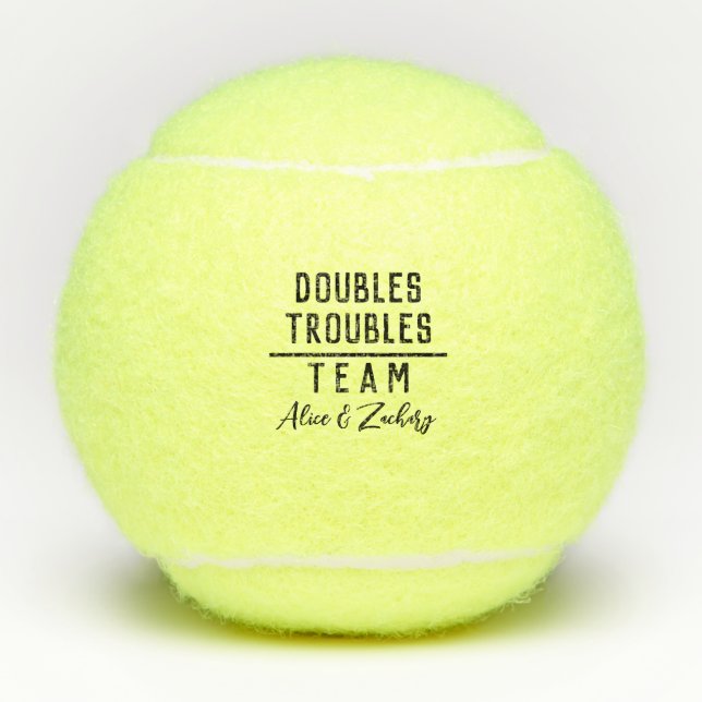 Personalisiertes Doppelteam Tennisbälle (Vorderseite)