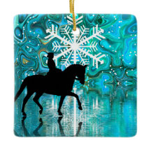 Personalisiertes Dressage Pferd Schneeflocke Weihn