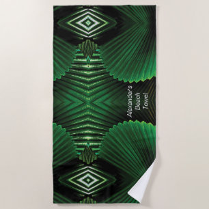 Personalisiertes Dschungelleebdesign Strandtuch