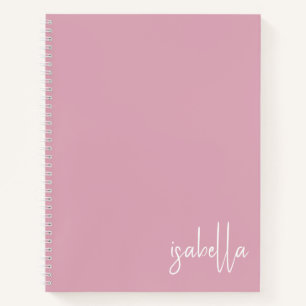 Personalisiertes Dusty Pink Spiral Notebook Notizbuch