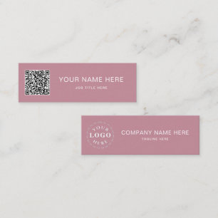 Personalisiertes Dusty Rose Mini Visitenkarten-Des Telefonnummerkarte