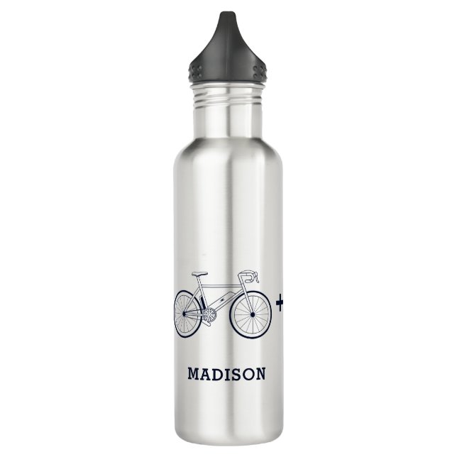 Personalisiertes E-Bike macht mich glücklich Cycli Edelstahlflasche (Links)