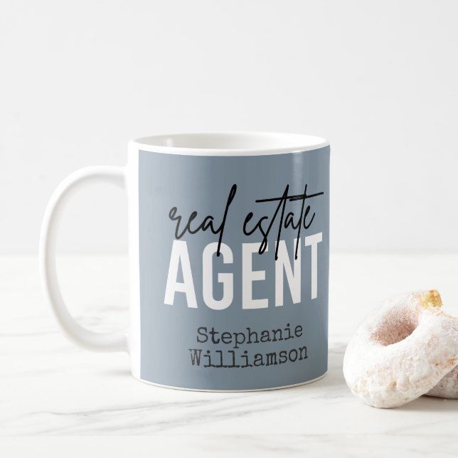 Personalisiertes Echtzeit-Anwesen-Agent Geschenke  Kaffeetasse (Mit Donut)
