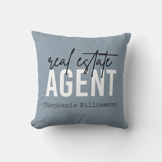 Personalisiertes Echtzeit-Anwesen-Agent Geschenke  Kissen (Vorderseite)