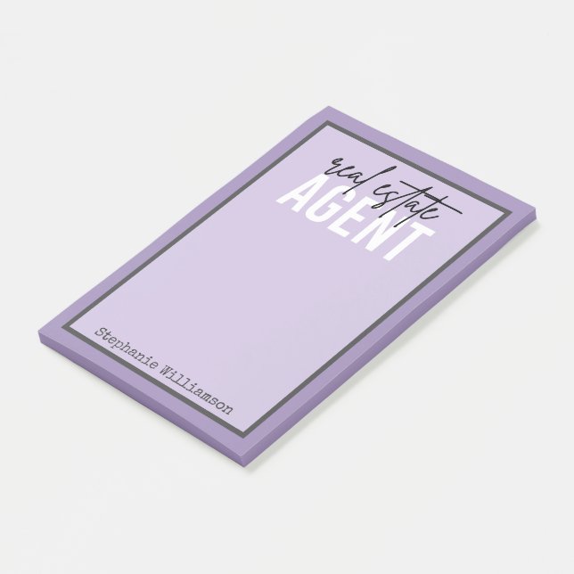 Personalisiertes Echtzeit-Anwesen-Agent Geschenke  Post-it Klebezettel (angewinkelt)
