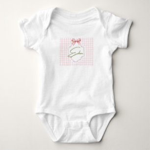 Personalisiertes Eden Baby Mädchen Nursery Bow&Gin Strampler