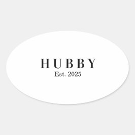 personalisiertes Ehemann-Jubiläums-Geschenk T-Shir Ovaler Aufkleber