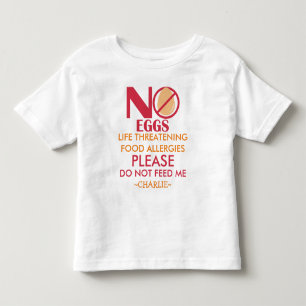 Personalisiertes Ei-Allergie-Shirt, füttern mich Kleinkind T-shirt