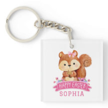 Personalisiertes Eichhörnchen Happy Oaster Pink