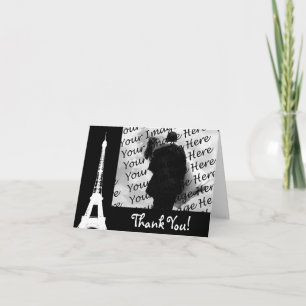 Personalisiertes Eiffel-Turm-Foto danken Ihnen Dankeskarte