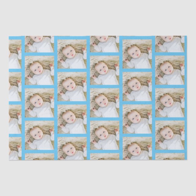 Personalisiertes Ein-Foto-Muster Seidenpapier (Vorderseite)