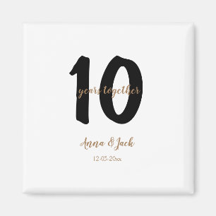personalisiertes einfaches 10-jähriges Jubiläums Magnet