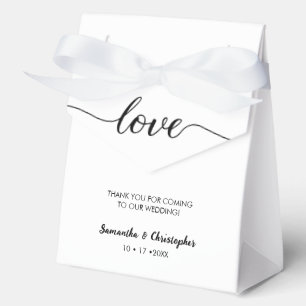 Personalisiertes einfaches elegantes Liebes-Hochze Geschenkschachtel