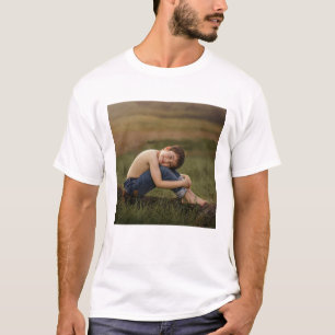 Personalisiertes einfaches modernes Foto T-Shirt