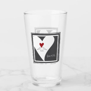 Personalisiertes Einfaches Modernes Liebesgeburten Glas