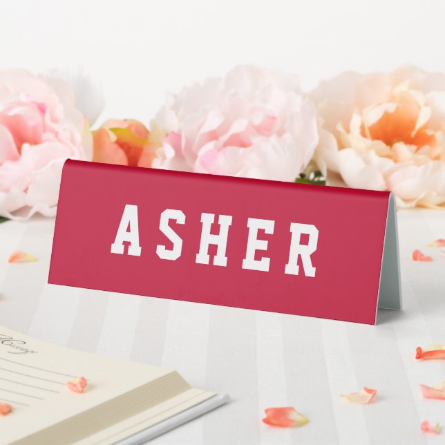 Personalisiertes einfaches, modernes Schreibtisch  Tischaufsteller (In Situ (Hochzeit))