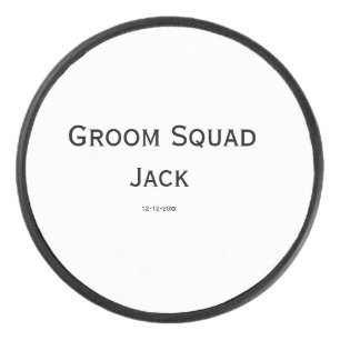 personalisiertes einfaches Monogramm mit Ihrem Nam Eishockey Puck