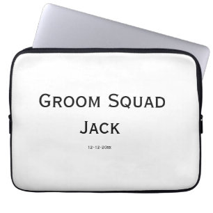 personalisiertes einfaches Monogramm mit Ihrem Nam Laptopschutzhülle