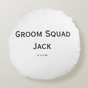 personalisiertes einfaches Monogramm mit Ihrem Nam Rundes Kissen