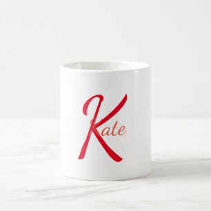 personalisiertes einfaches Monogramm Name Brautjun Kaffeetasse