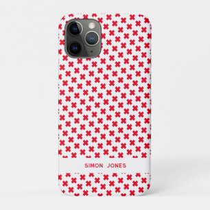 Personalisiertes einfaches Muster Rotes Kreuz Case-Mate iPhone Hülle