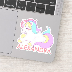 Personalisiertes Einhorn Aufkleber