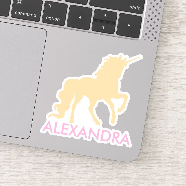 Personalisiertes Einhorn Aufkleber (Detail)