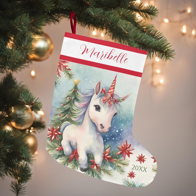 Personalisiertes Einhorn Großer Weihnachtsstrumpf (Von Creator hochgeladen)