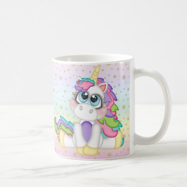 Personalisiertes Einhorn Kaffeetasse (Rechts)