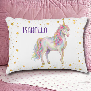 Personalisiertes Einhorn-Kissen für Mädchenzimmer Dekokissen
