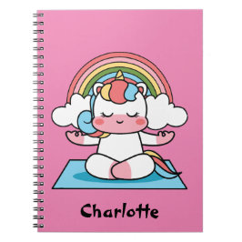 Personalisiertes Einhorn-Meditationsbuch Notizblock