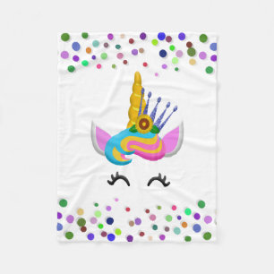 Personalisiertes Einhorn mit Pony Fleece Blanket