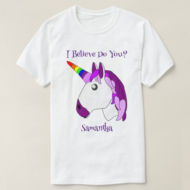 Personalisiertes Einhorndesign T-Shirt (Design vorne)