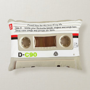 Personalisiertes, einzigartiges Retro-Mischband Dekokissen