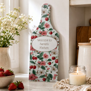 Personalisiertes Einzugsgeschenk Florale Beere  Schneidebrett