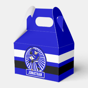 Personalisiertes Eis-Hockey-Spieler-Blau Geschenkschachtel